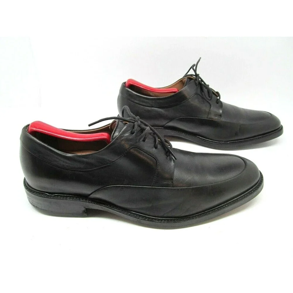 Cole Haan Grand Os Warren Black Leather Apron Toe Derbys Mens  Size US 8 M